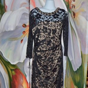 beautiful lace evening gown